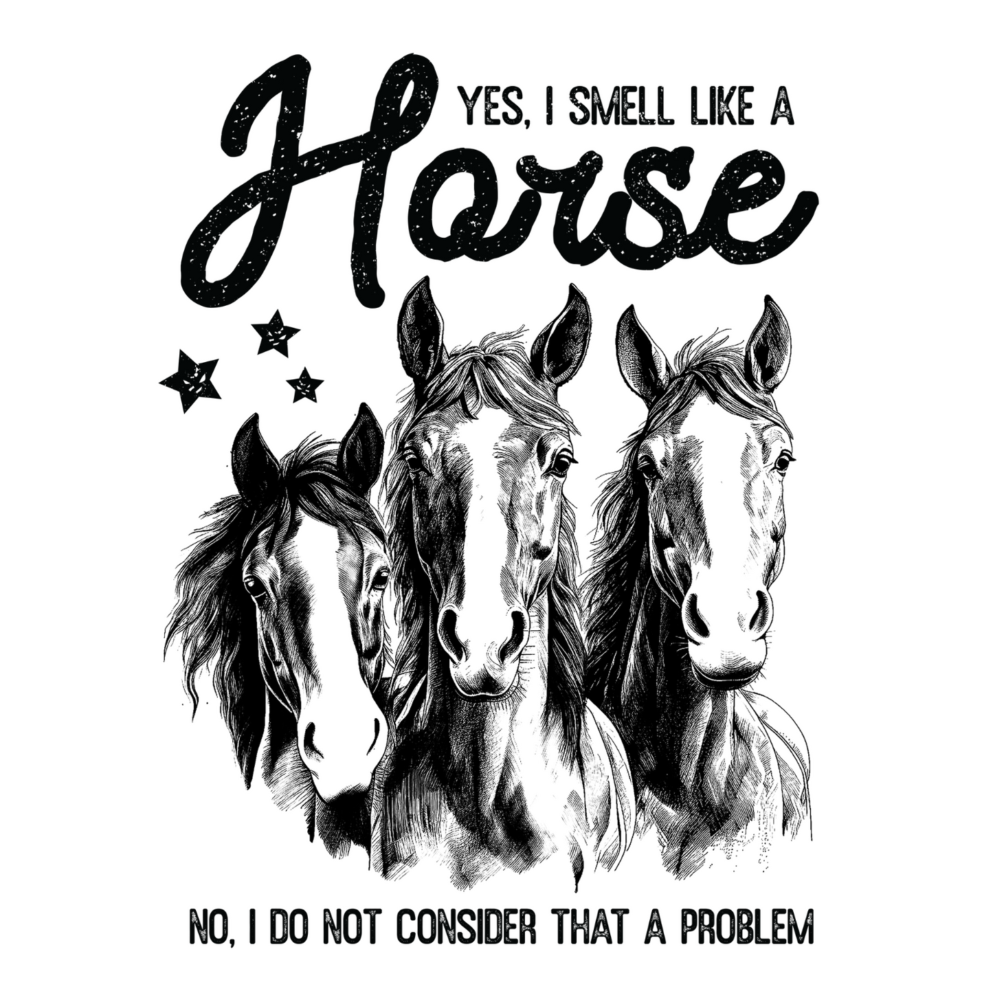 YES I SMELL LIKE A HORSE NO, I DO NOT CONSIDER THAT A PROBLEM