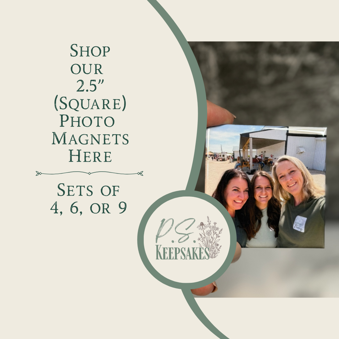 2.5" Square Custom Photo Magnet Sets