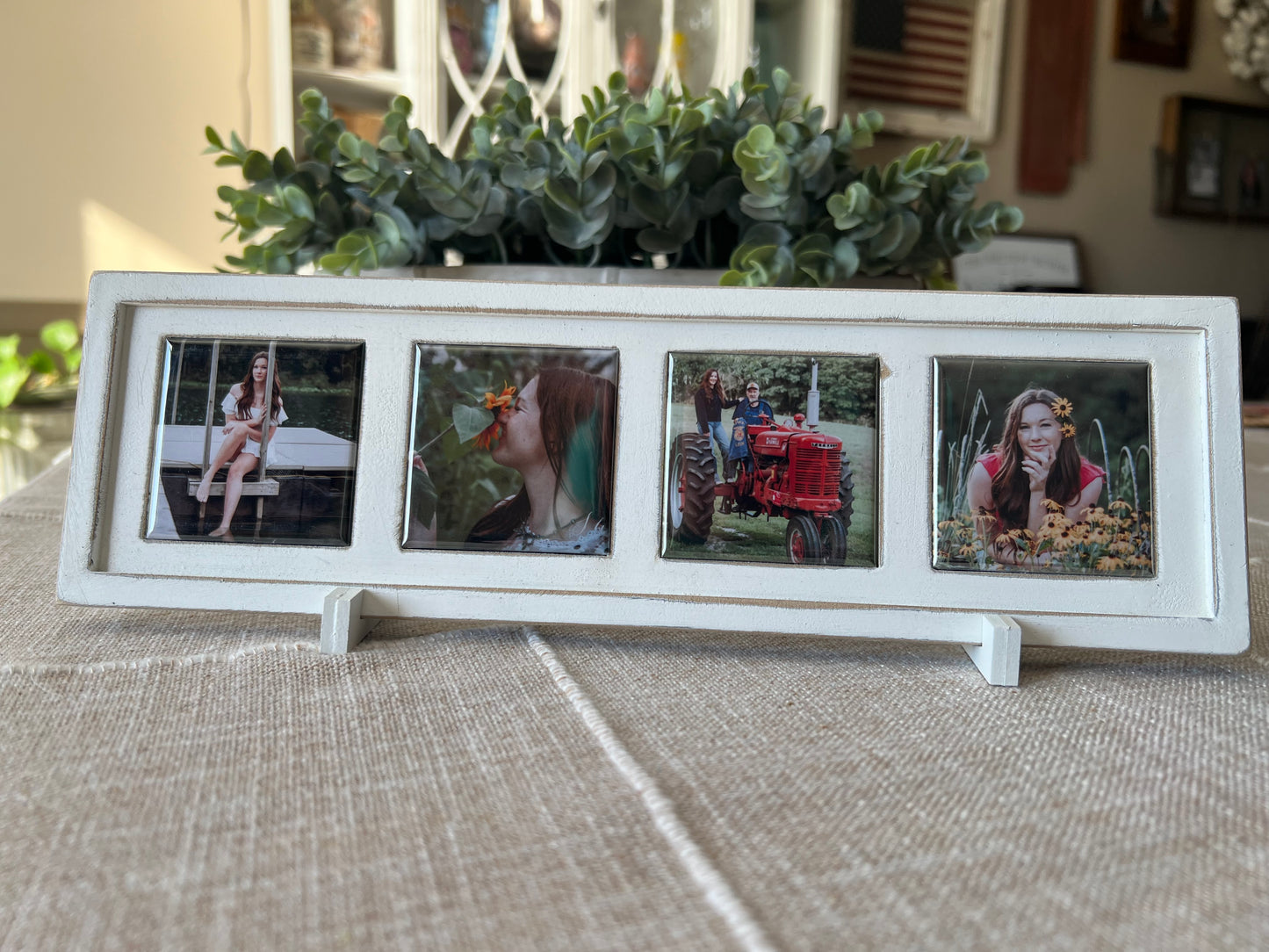 Gift Set:  Custom Photo Magnet Frame with 4 magnets