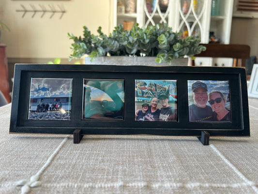 Gift Set:  Custom Photo Magnet Frame with 4 magnets